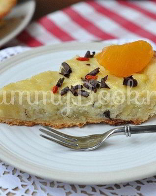 Тарт с бананом и кокосовым молоком