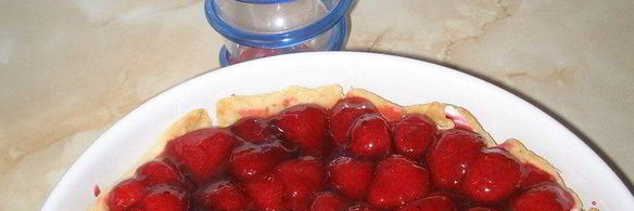 тарт с белым шоколадом и двойной клубникой