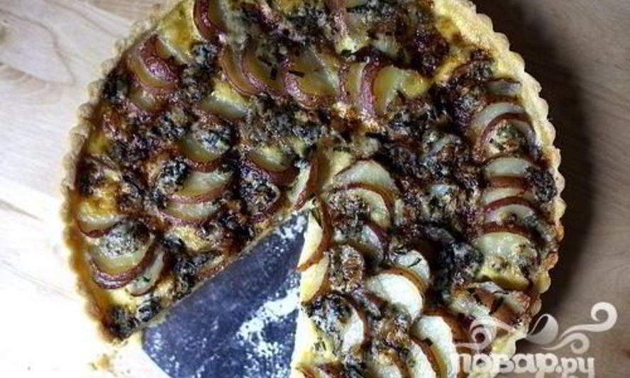 Рецепт тарта с картофелем и голубым сыром
