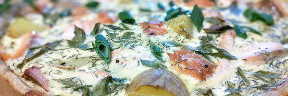 тарт с лососем и картофелем