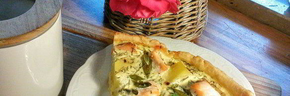 тарт с лососем и картофелем