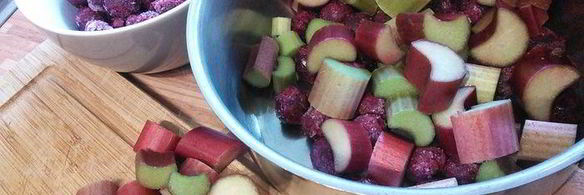 тарт с ревенем и сливочным кремом