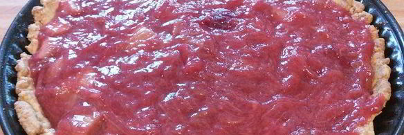 тарт с ревенем и сливочным кремом