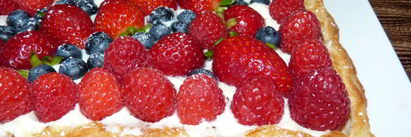 тарт со свежими ягодами