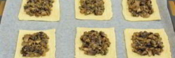 тарты с грибами под сметанно-сырным соусом