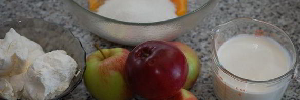 яблочный тарт с творожным кремом