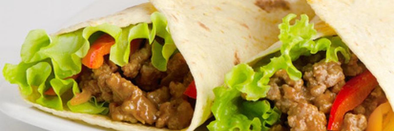 Тортилья с мясом и овощами