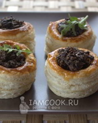 Волованы с грибами