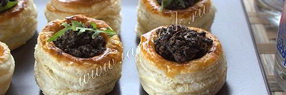 волованы с грибами