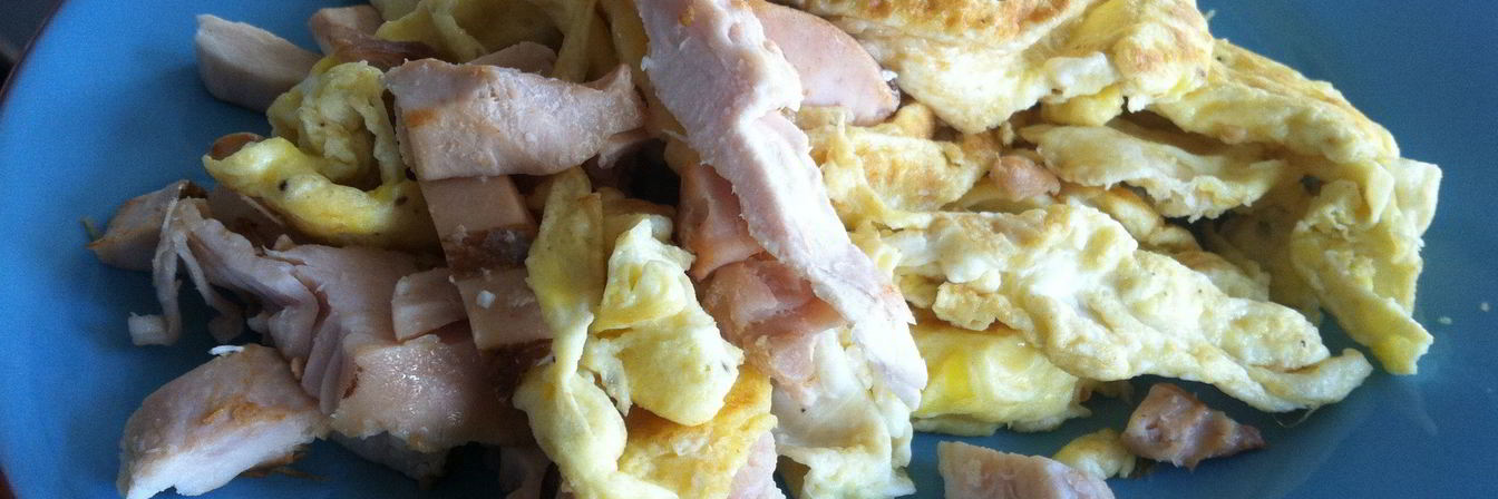 Яичница с курицей