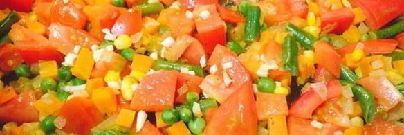 яичница с овощами и капустой кале