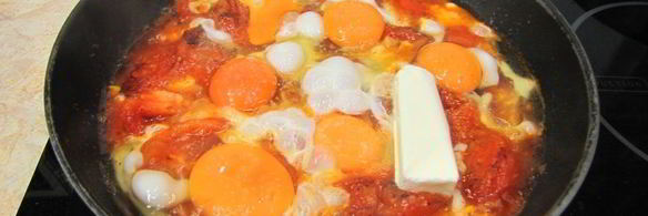 яичница с помидорами