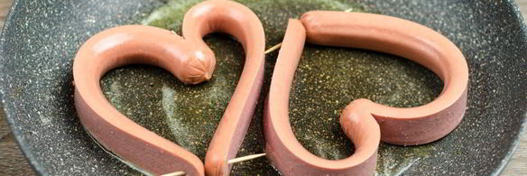 яичница сердце