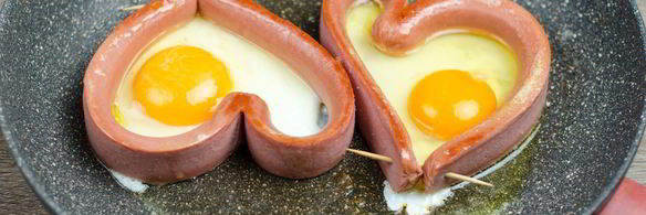 яичница сердце