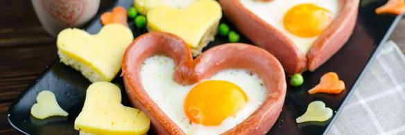 яичница сердце