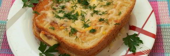 яичница в бутерброде