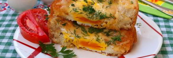 яичница в бутерброде