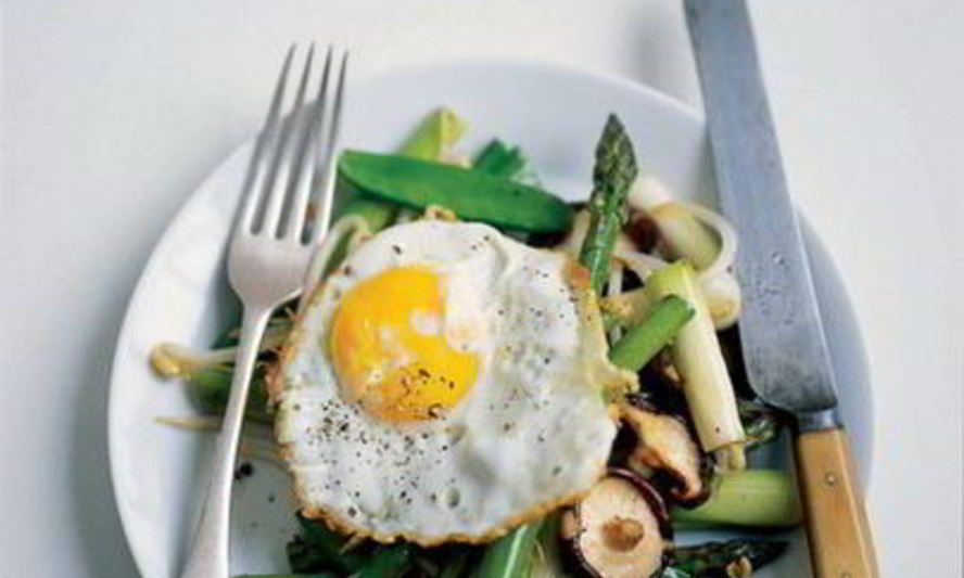 Рецепт яиц и грибы шиитаке по-восточному