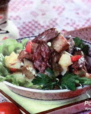 Закуска из куриных сердечек