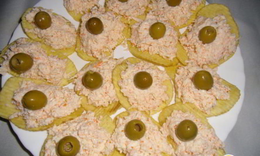 Рецепт закуски на чипсах