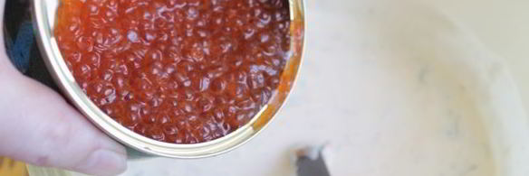 закуска праздничная с красной икрой