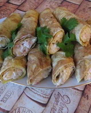 Закуска с крабовыми палочками