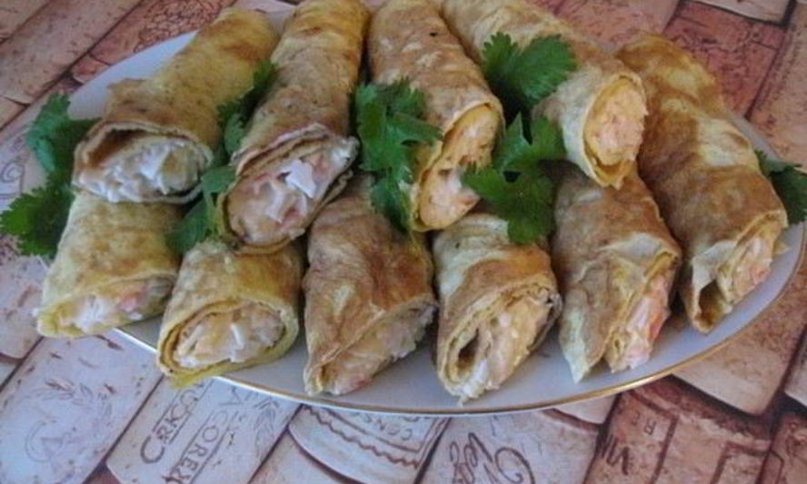 Рецепт закуски с крабовыми палочками