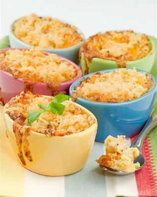 Закуска с пастой, сыром и мускатным орехом