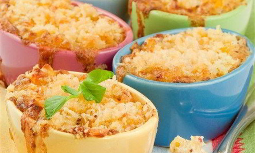 Рецепт закуска с пастой, сыром и мускатным орехом