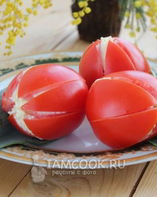 Закуска Тюльпаны из помидоров