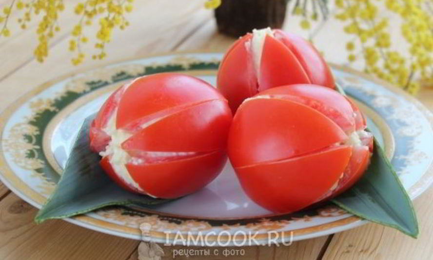 Рецепт закуски тюльпаны из помидоров