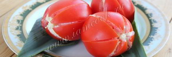 закуска тюльпаны из помидоров