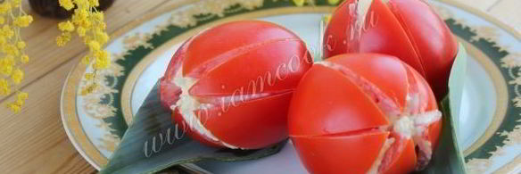 закуска тюльпаны из помидоров