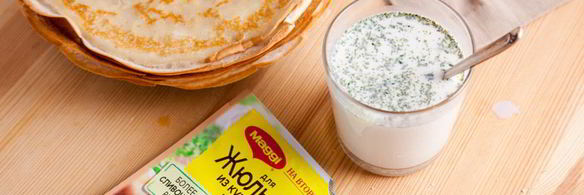 блинные мешочки с жюльеном из курицы и грибов