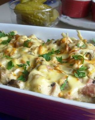 Жульен с курицей и грибами