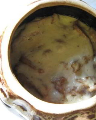 Жульен с курицей и шампиньонами