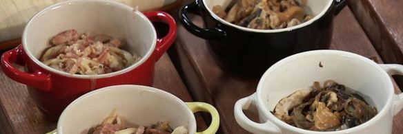 жюльен с беконом и грибами