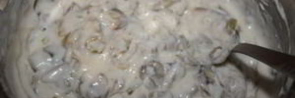 жюльен с мидиями и креветками